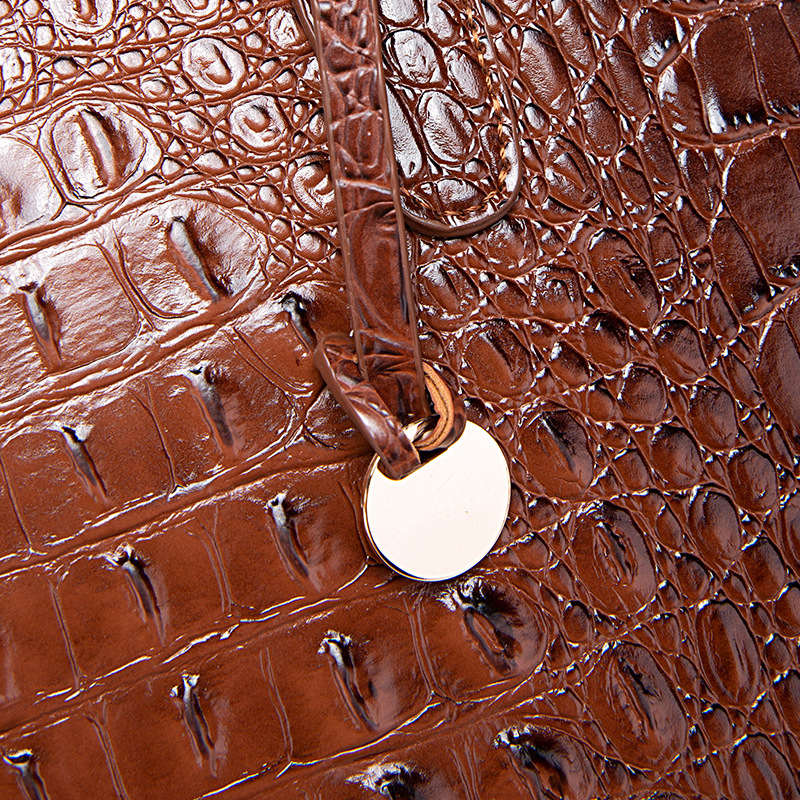 Handheld Crossbody New Women's Bag Brahman Crocodile Pattern_voghion.com