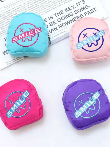 Ins Coin Purse Phone Case Small Pendant English Storage Bag Backpack Keychain Bracelet Zipper Keychain