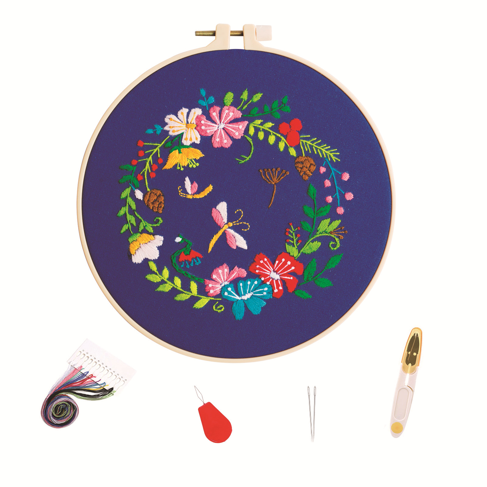 Cross border introduction Embroidery DIY Fabric art Cross stitch Material package European style Frame painting Kit english Embroidery