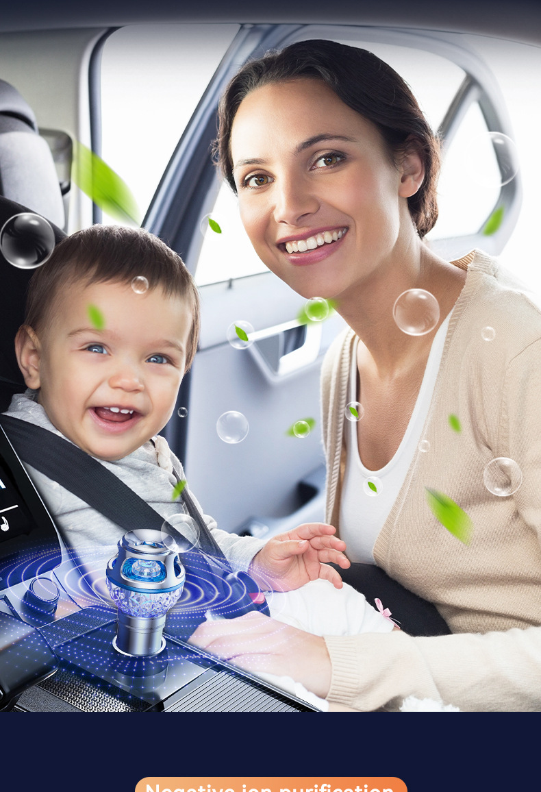Car Appliances Mini Air Purifier Dust Removal Second-Hand Smoke Odor Haze Purifier Car Gift Marketing