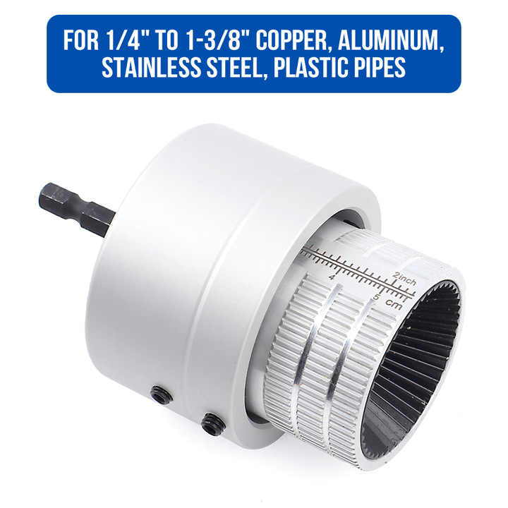 Small Chamfering Tool Electric Drill Connector Stainless Steel Pipe Reamer Internal and External Chamfering Tool Burr Trimmer Scraper