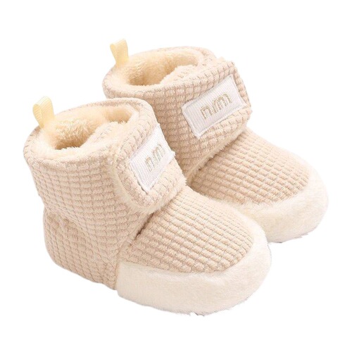 Winter and Spring Baby Shoes 0-1 Year Thick Warm Cotton Shoes 3-6 to 12 Months for Boys and Girls Non-Slip Walking Shoes