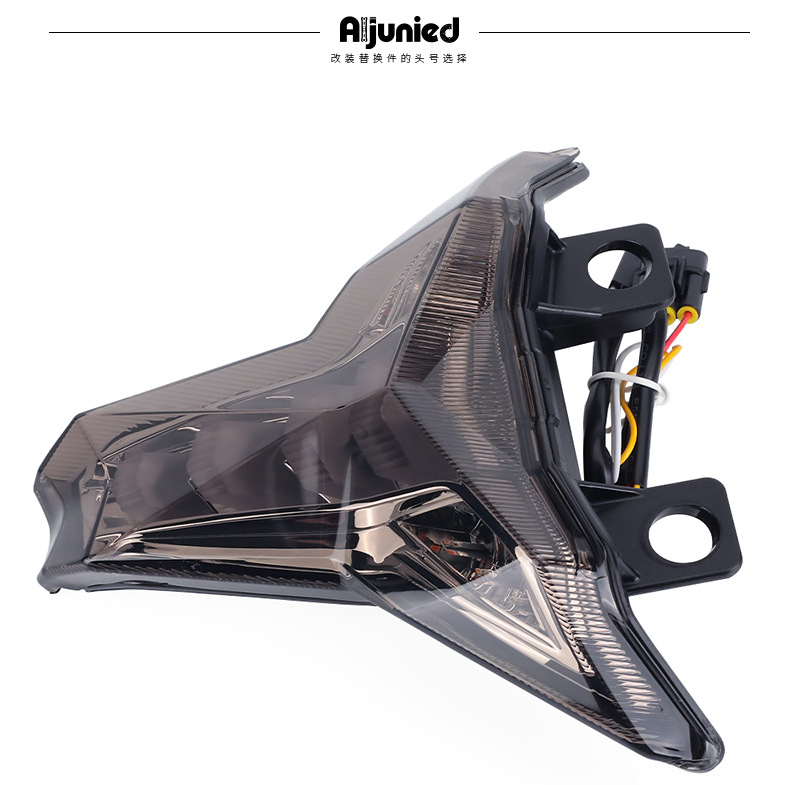 Suitable for Kawasaki Zx6R Ninja400 Modified Short Tail Rear Wing License Plate Holder Brake Tail Light with Turn Signal