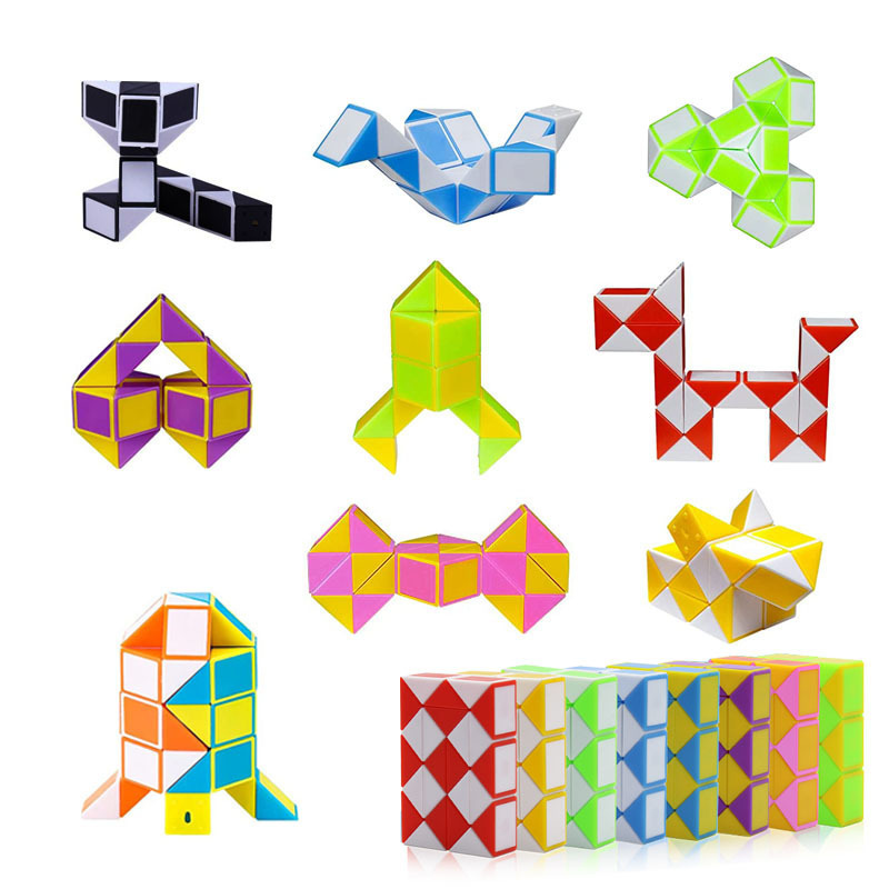 Cross-Border Multi-Color Magic Ruler Creative Educational Toy 24-Section Mini 24-Section Versatile Magic Ruler Stress-Relief Toy Wholesale