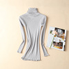 瑜悦 Silk keep warm fitted long-sleeve, sexy knitted sweater, high collar