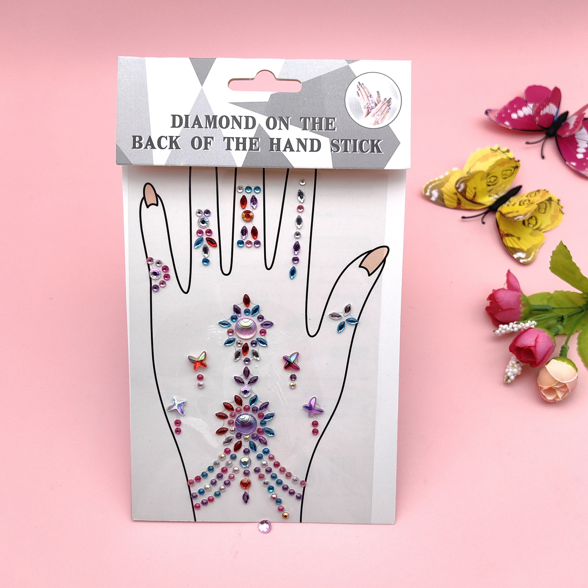 Nueva mano transfronteriza pegatinas decorativas acrílico música Festival Navidad joyería rhinestone manicura uñas pegatinas princesa