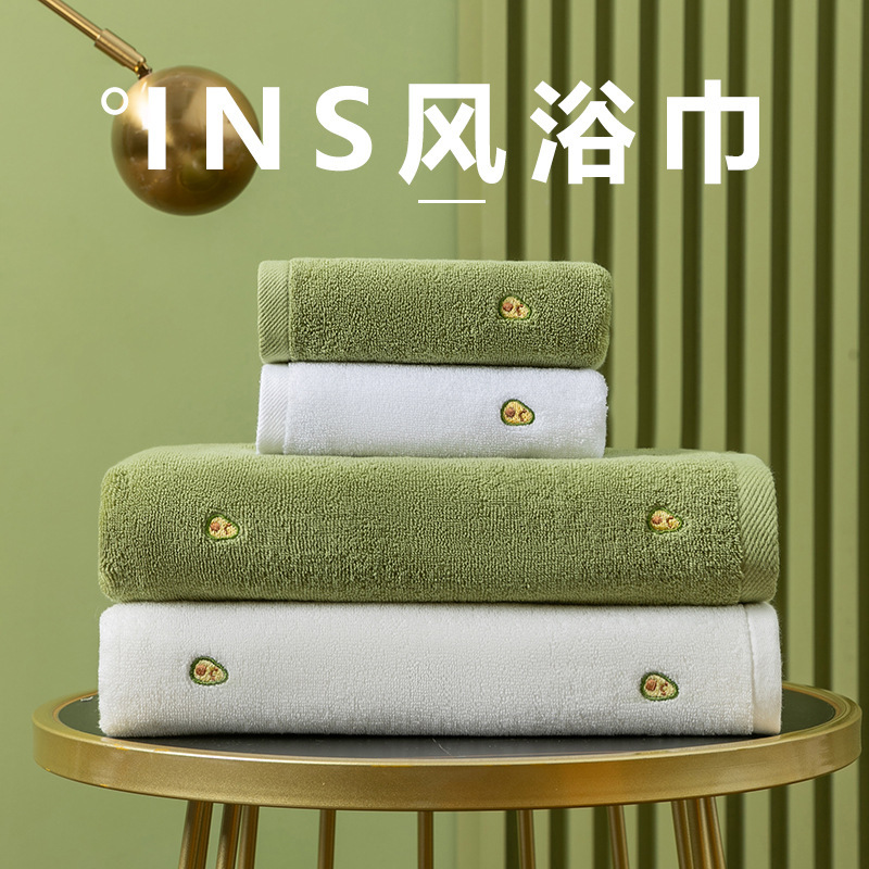 Bath towel women's 2022 new cotton household cotton absorbent towel men's adult wrapping towel wholesale embroidered logo gift box