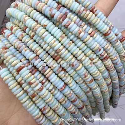 2*6mm Natural Tiger Eye White Zərgərlik ara hissələri - synthetic-snake-tiger-stone-26mm