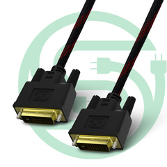 DVI cable manufacturer: DVI cable with network double ring gold-plated head 1.5 meters high-definition video connection cable 24+1DVI cable