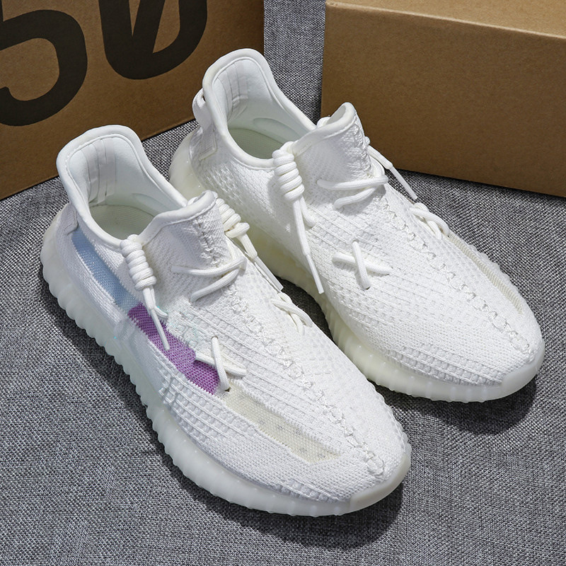 Coconut shoes men's shoes 350 starry Pure White three bars ice blue really hot popcorn Putian casual sports shoes fashion