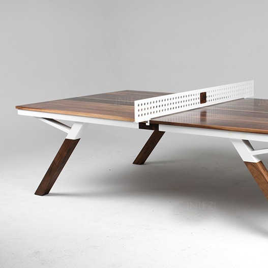 Mesa de tenis de mesa italiana, pies de madera maciza, hogar interior, nogal negro, mesa de mesa estándar, escritorio