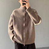 2026年秋季青少年运动宽松圆领长袖针织衫透气罗纹底摆腈纶，男装针织衫/毛衣，星座614