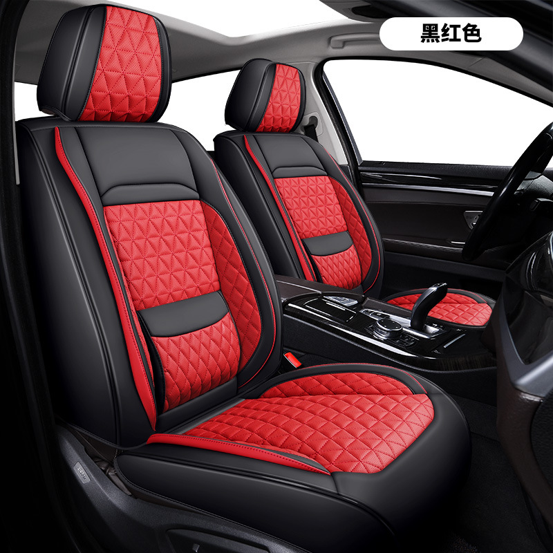 Four-Season Universal Car Seat Covers for Five-Seater Cars, Luxury Seat Covers, Breathable Linen Car Seat Cushions, Decorative Pads
