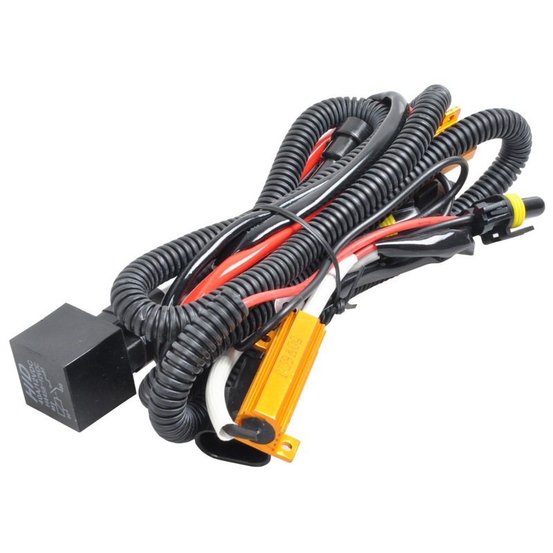 Car Headlight Xenon Lamp Retrofit Resistor Decoding Wiring Harness Canbus LED