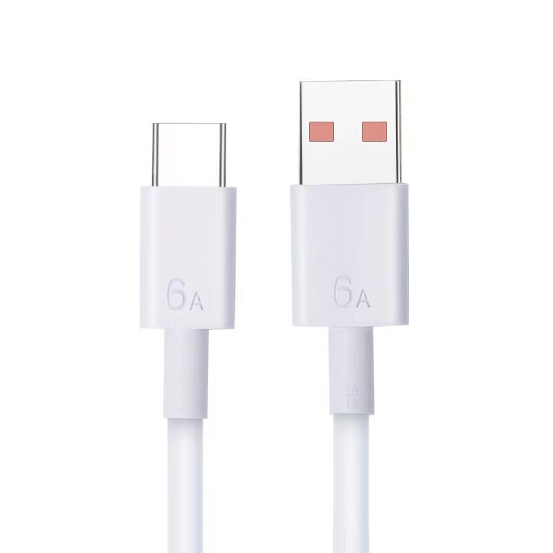 6A cable de datos de carga súper rápida tipo c adecuado para cable de datos Huawei teléfono móvil Honor USB carga flash cable de carga 66w
