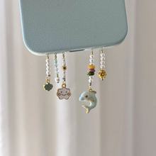 卡通童趣流苏海豚挂件精致百搭高级感时尚个性气质轻奢手机挂件