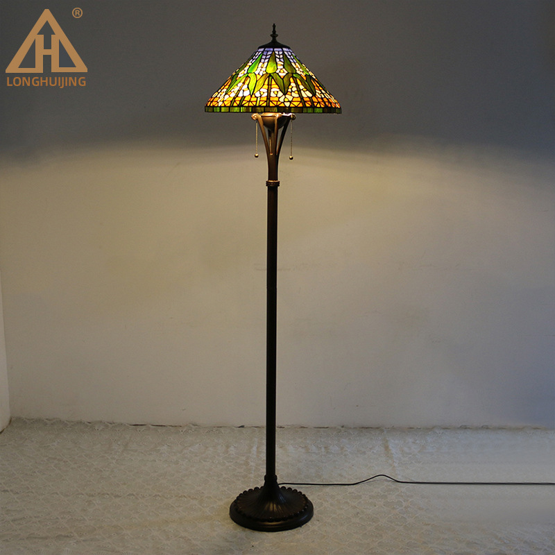 European-style Tiffany Floor Lamp Bedroom Study Living Room Restaurant Hotel Club Bar Villa Western Food Cafe Lamp