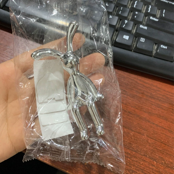 Sitting Rabbit-Silver+Sticker (Independent bag)