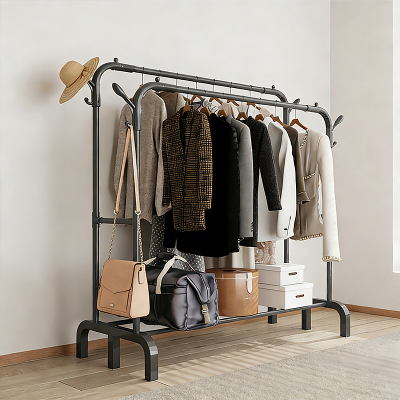 simple dormitorio percha de secado piso vertical dormitorio piso percha de sombrero casa balcón percha de ropa almacenamiento con ruedas percha de ropa