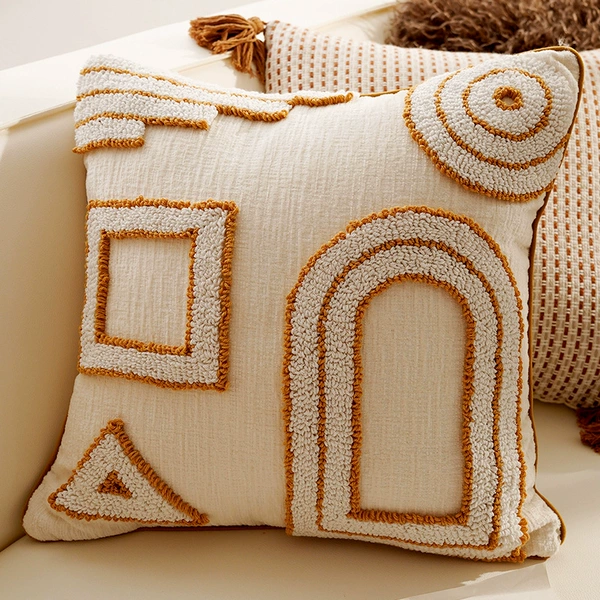 Brown pillowcase, print, 45x, 45cm