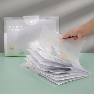 a4 Transparent Multi-Layer Classified Organ Bag Large Capacity Student Data Test Paper Storage Bag Plastic Folder