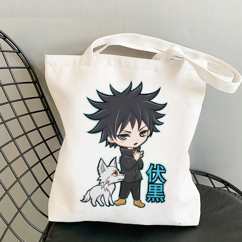 Jujutsu Kaisen impresa bolsa de lona Harajuku bolsa de hombro bolsa de compras de mano de moda Aliexpress Amazon