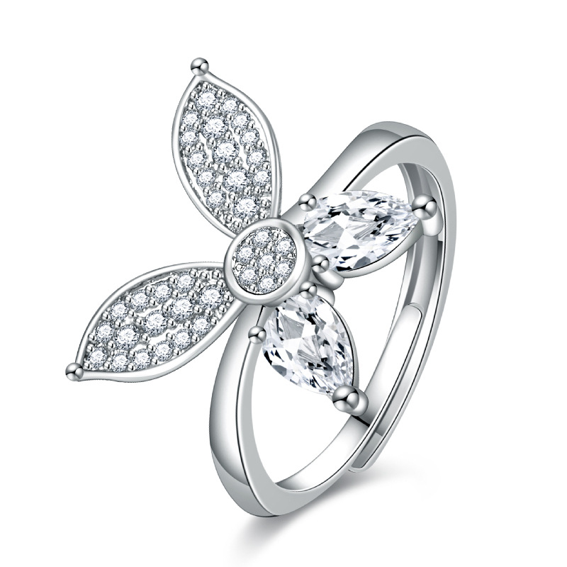 Dancing butterfly, pear-shaped diamond ring, diamond ring, marquise-shaped group of diamonds, butterfly type diamond ring, wedding ring