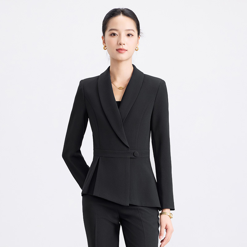 女新款通勤面试小个子职业装西装套裙2025秋冬季珠宝店酒店员工装|undefined
