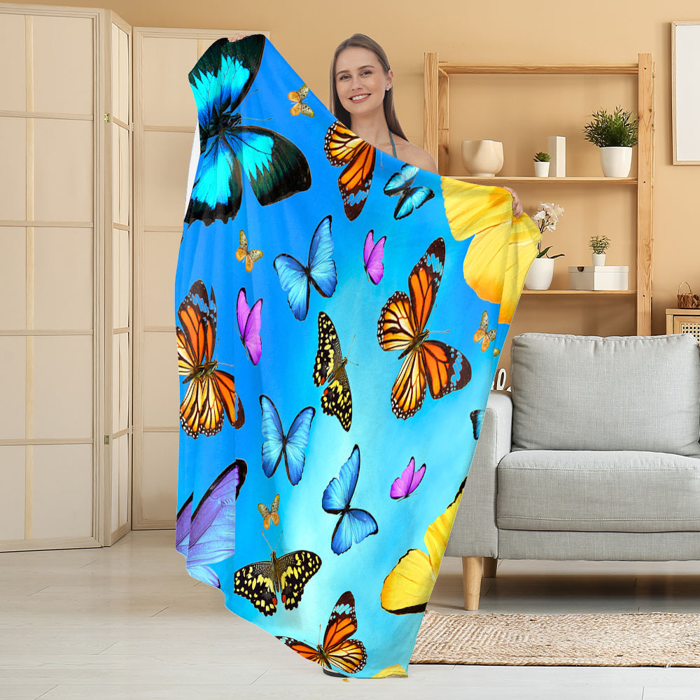 Manta de Franela Festiva con Estampado Navideño, Manta para Siesta, Manta para Aire Acondicionado, Manta Gruesa para Sofá, Manta para Dormitorio