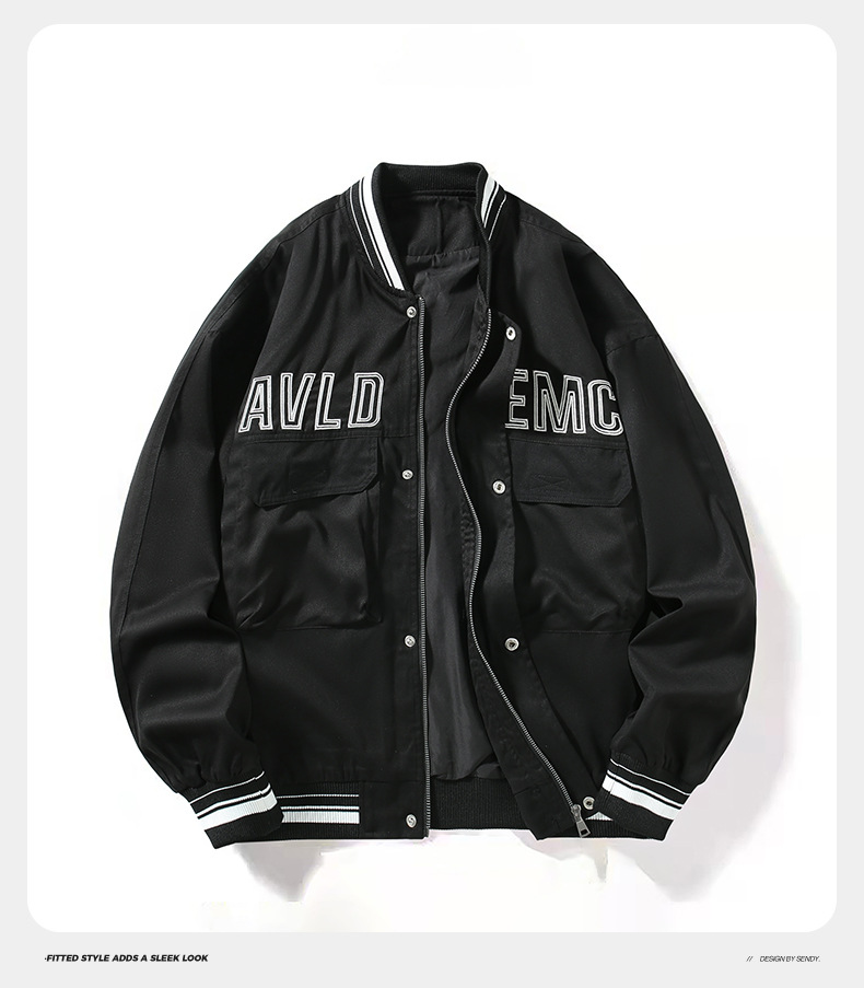 Herren Baseball Jacke Lockere Piloten Arbeitsjacke Im Stil_voghion.com
