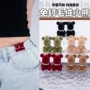 打孔镶钻植绒毛绒小扣子