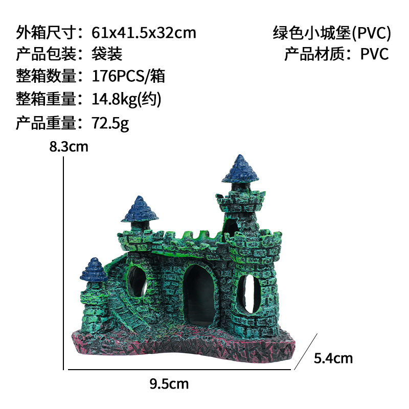 Decoración de micropaisaje de villa de estilo europeo, artesanías de resina, paisajismo de casa, castillo de dibujos animados, decoración de casa pequeña, venta caliente