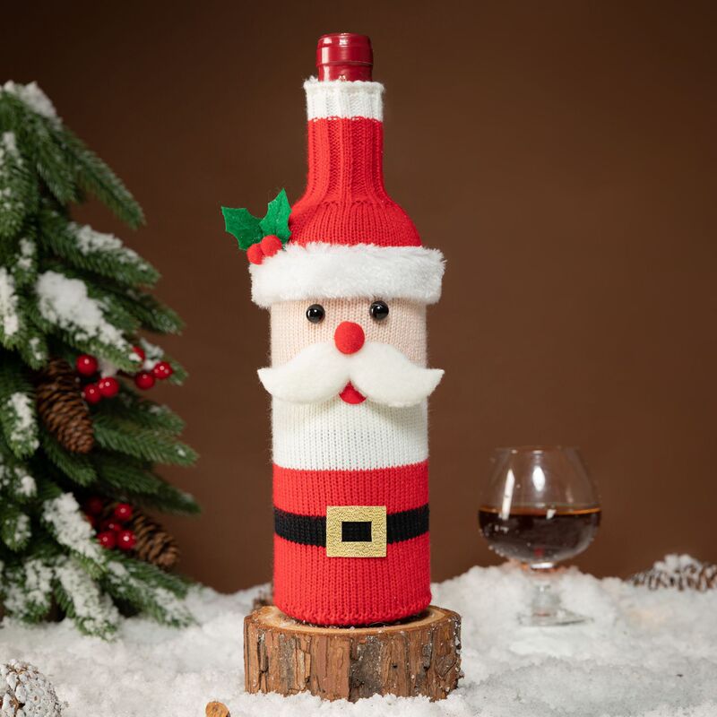 鑫特安漫画ニットクリスマス赤ワイン瓶カバー老人雪だるまヘラジカクリスマス製品クリスマス用品卸売り|undefined