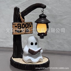 跨境新品Ghost Swing Lamp幽灵摇摆灯树脂工艺品摆件万圣节装饰