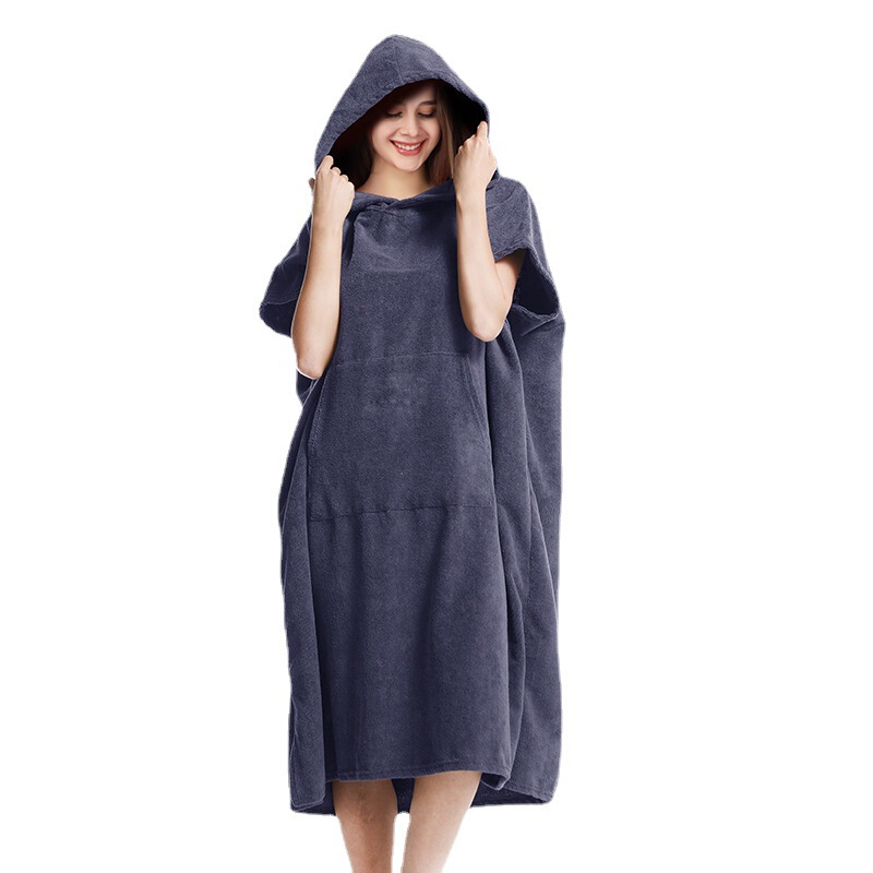 Surf Poncho Changing Robe Terry Cloth Robe | Quick-Drying Microfiber Wetsuit Changing Towel with Moisture-Wicking Hood