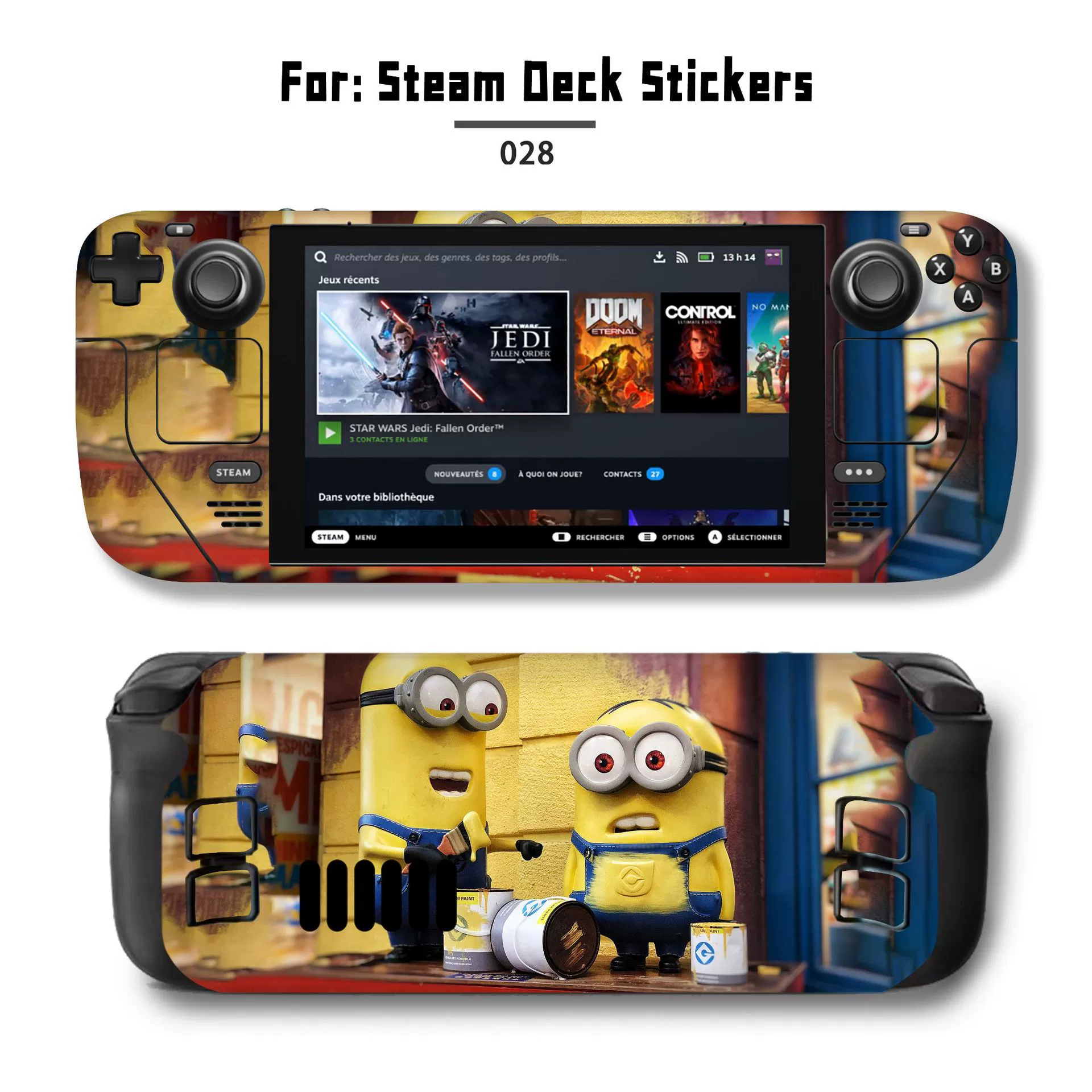 Подходит для наклейки Steam Deck, наклейка на Steam Deck Patch, Steam Panda, вручную, персональный пиксель