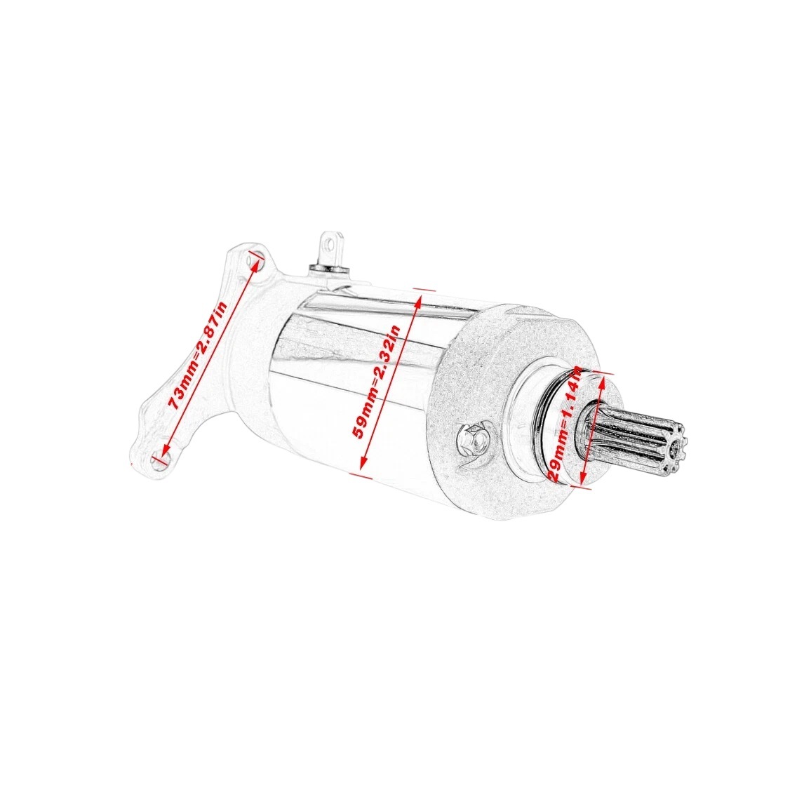 1C6-H1800-00 starter motor, suitable for YAMAHA TW 125 200 XT225