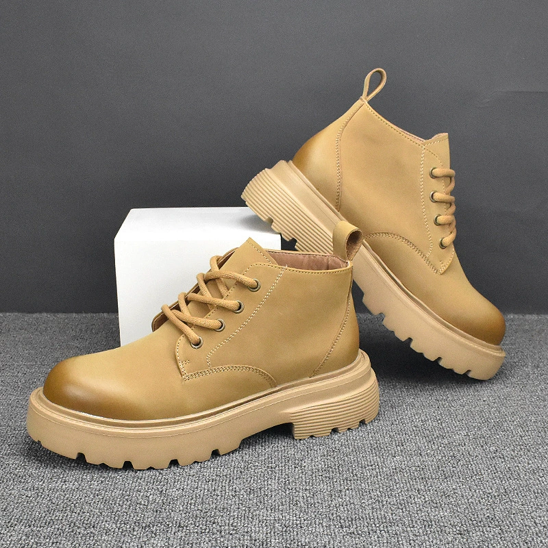 Новые осенне-зимние короткие сапоги, модная универсальная дышащая обувь в британском стиле, мужские ботинки, ботинки Martin, ботинки челси