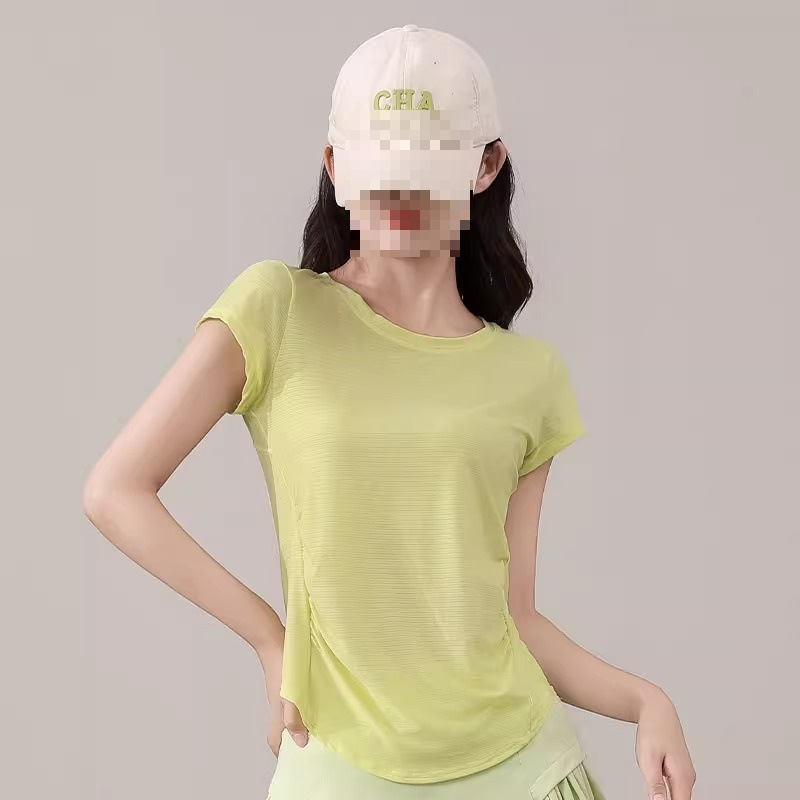반소매 새싹 그린(반소매 약간 비침)