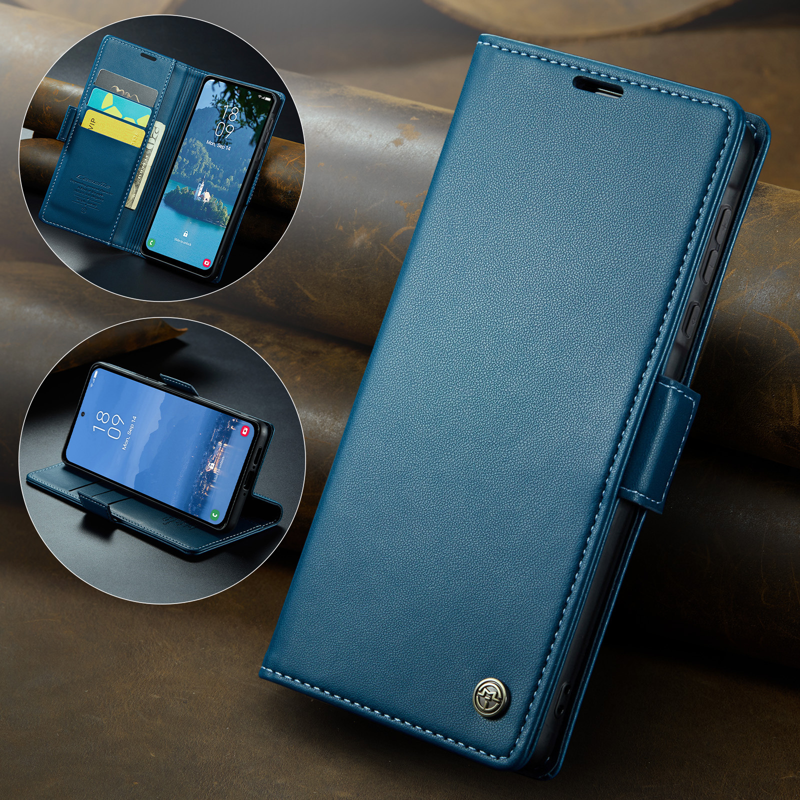 Suitable for Samsung A17/A26/A16 Mobile Phone Case A36 Flip Cover A06/A07 Leather Case A56 Anti-Theft Brush A55/A54