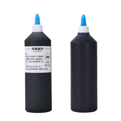 Bulk 24-color 500ml large bottle acrylic paint for children's painting and doodle DIY waterproof plaster doll paint