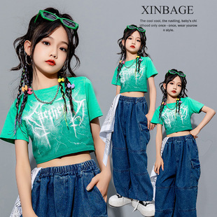 Children's hip hop fashion clothes hip hop hiphop children's clothing fashion brand handsome boys and girls drum set performance suit performance clothes