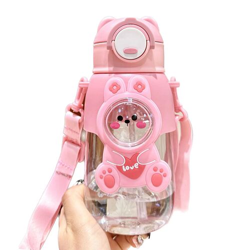 High-quality appearance boys and girls cartoon cups portable anti-fall summer children plastic straw water cup new cute