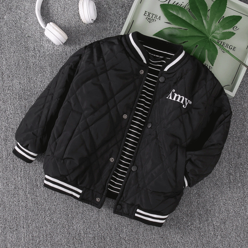 Capa de algodón para niños, chaqueta de invierno, chaqueta de lana, uniformes escolares para niños y niñas, chaqueta de béisbol caliente