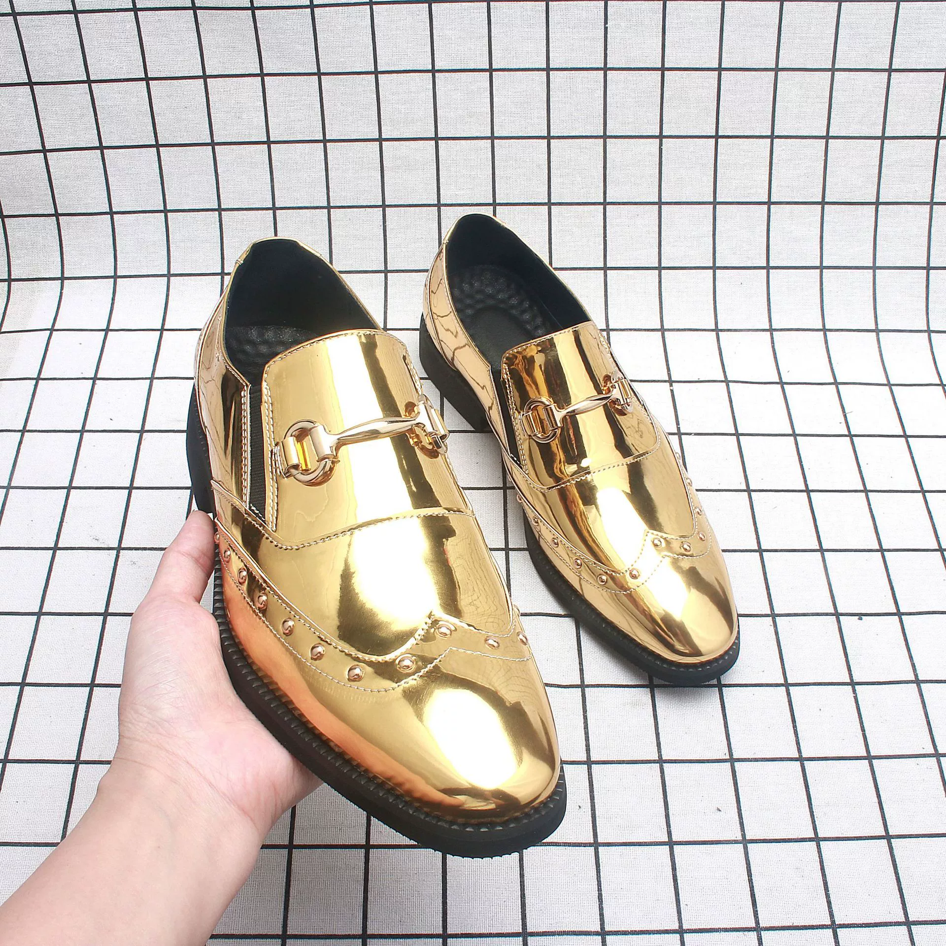 Мужские кожаные броги большого размера с пряжкой, зеленые, для делового стиля, британский кэжуал, 87211