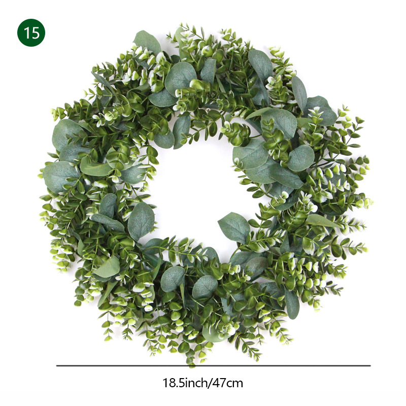 Venta al por mayor Amazon Comercio exterior guirnalda de Navidad 35cm puerta colgante ratán anillo adornos Navidad decoración simulación guirnalda