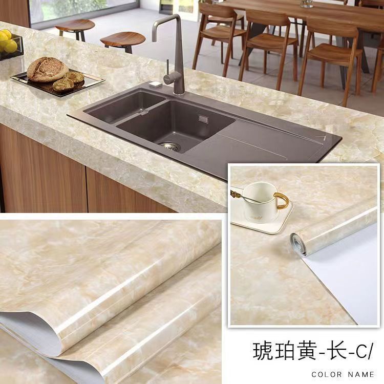 厨房防油贴纸防水自粘墙纸灶台面保护垫橱柜桌面大理石贴膜耐高温|undefined