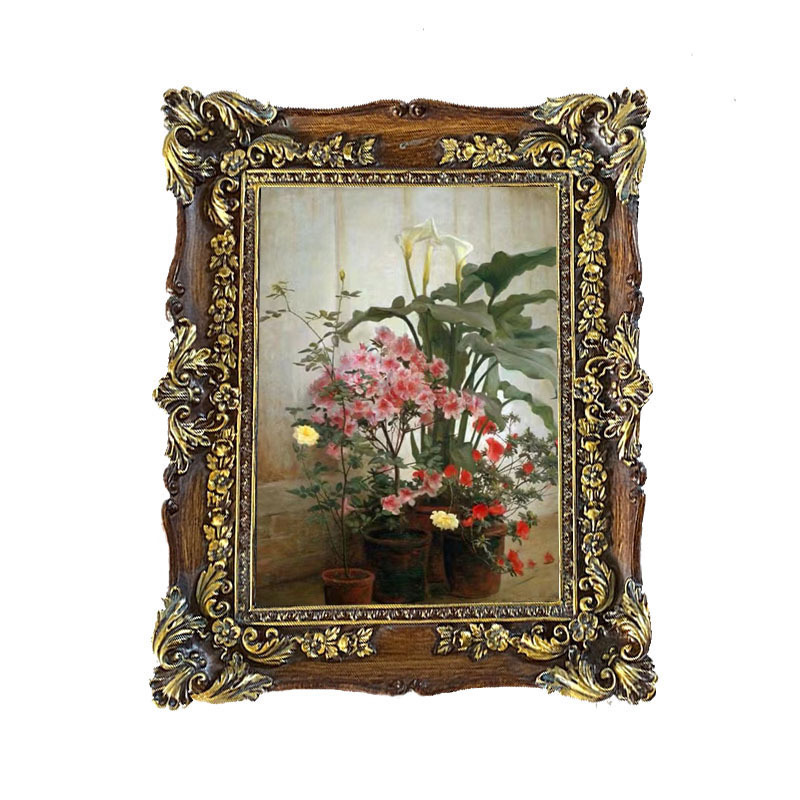 樹脂相框擺台歐式復古桌面擺件畫框組合相框7寸長方形雕花相框