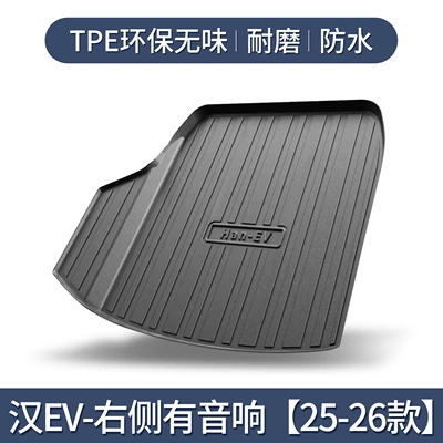 Trunk Mat Mat Car Interior Decoration - specifically-designed-for-han-ev-2025-2026-models-speaker-on-the-right-side3d-three-dimensional-high-edge-10090