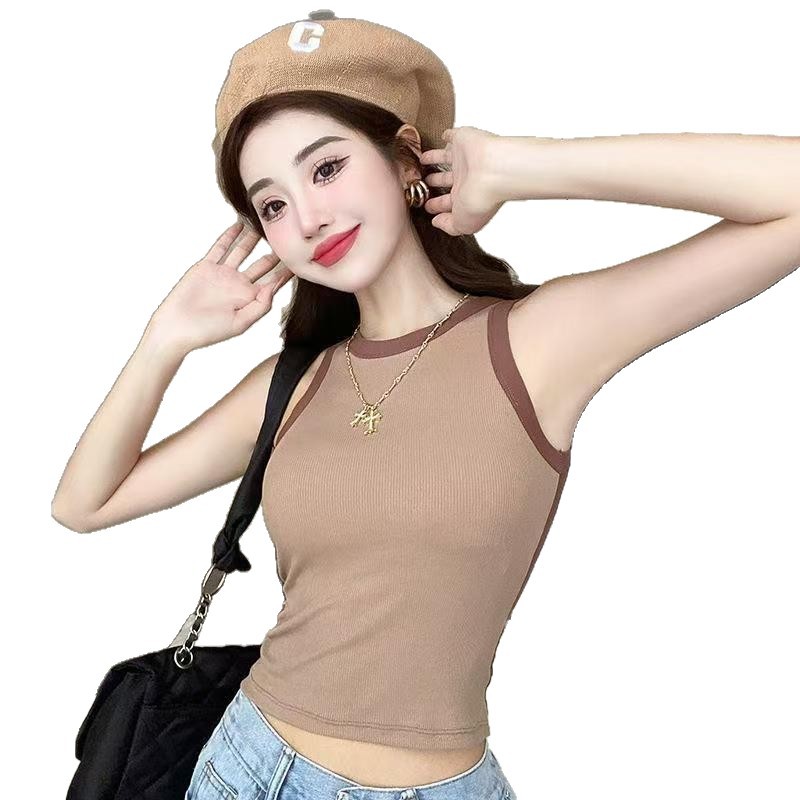 581 # una sola almohadilla de pecho hermosa espalda de diseño de pecho anti-luz ropa interior chica sin mangas adelgazante base hombro ancho espalda